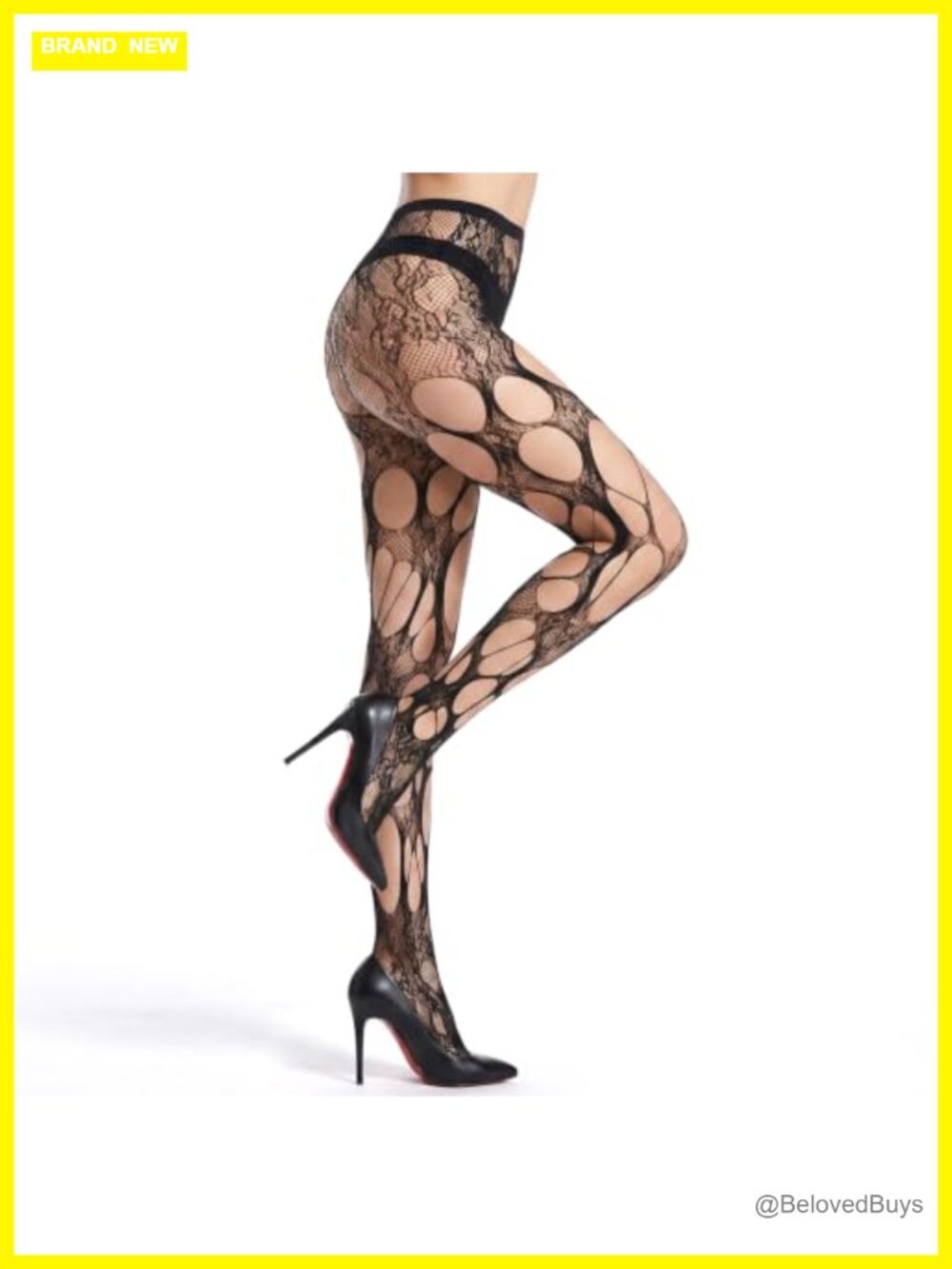Ripped Fishnet Tights Goth Rave Y2K Nylon Pantyhose